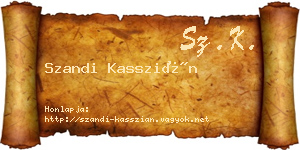 Szandi Kasszián névjegykártya